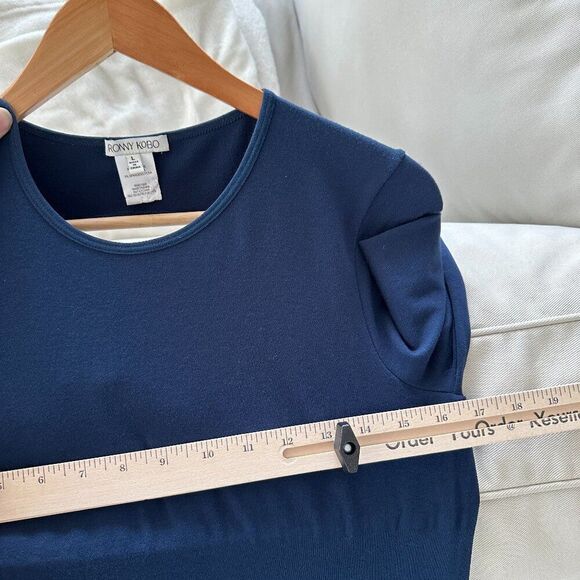 NWT Ronny Kobo open back navy bodysuit - Picture 7 of 7